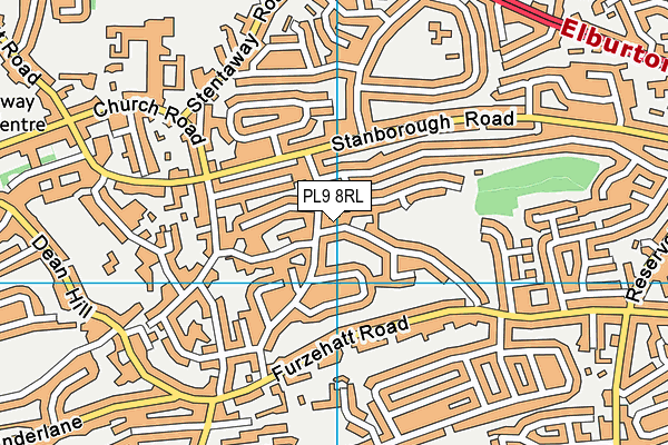 PL9 8RL map - OS VectorMap District (Ordnance Survey)