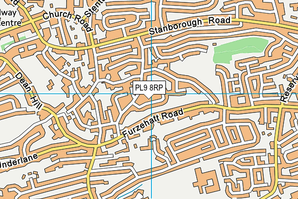 PL9 8RP map - OS VectorMap District (Ordnance Survey)