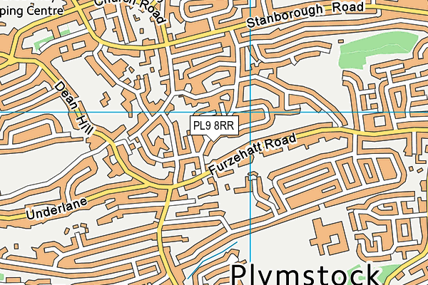 PL9 8RR map - OS VectorMap District (Ordnance Survey)