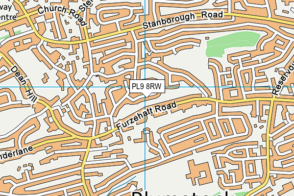 PL9 8RW map - OS VectorMap District (Ordnance Survey)