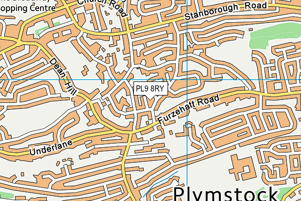 PL9 8RY map - OS VectorMap District (Ordnance Survey)