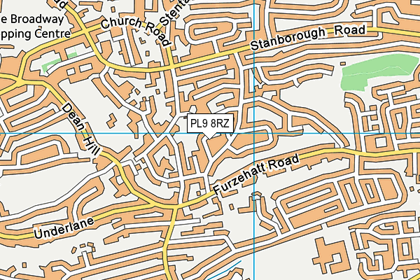PL9 8RZ map - OS VectorMap District (Ordnance Survey)