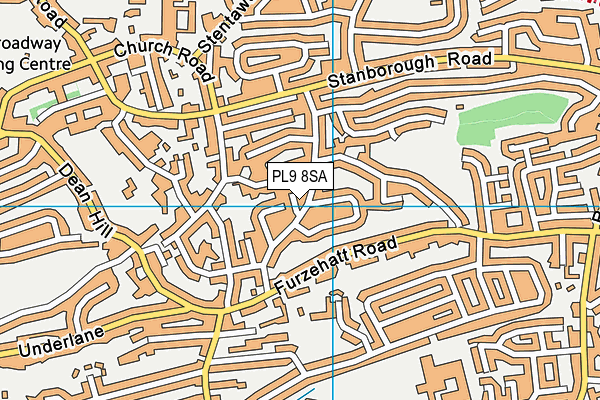 PL9 8SA map - OS VectorMap District (Ordnance Survey)