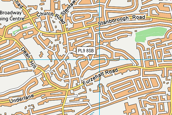 PL9 8SB map - OS VectorMap District (Ordnance Survey)