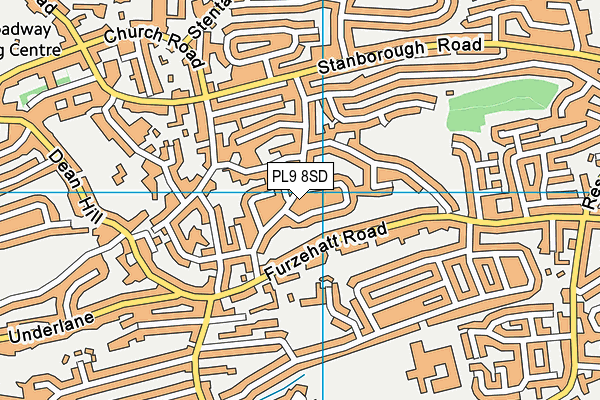 PL9 8SD map - OS VectorMap District (Ordnance Survey)