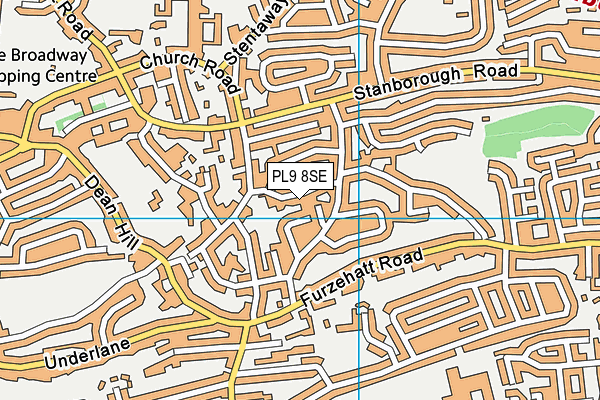 PL9 8SE map - OS VectorMap District (Ordnance Survey)