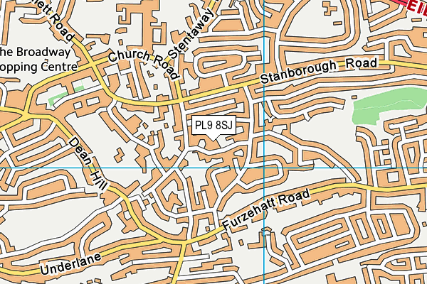 PL9 8SJ map - OS VectorMap District (Ordnance Survey)