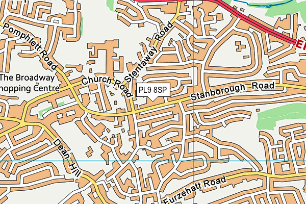 PL9 8SP map - OS VectorMap District (Ordnance Survey)