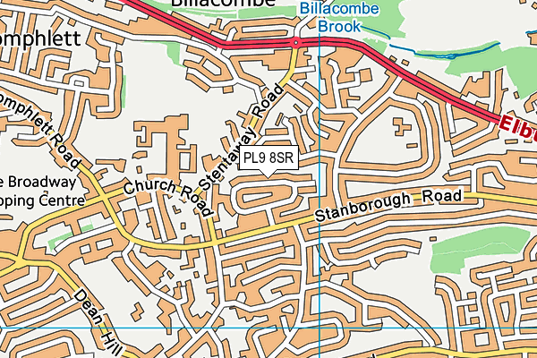 PL9 8SR map - OS VectorMap District (Ordnance Survey)