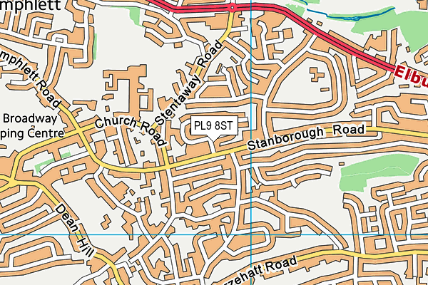 PL9 8ST map - OS VectorMap District (Ordnance Survey)