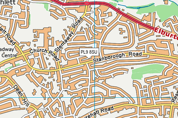 PL9 8SU map - OS VectorMap District (Ordnance Survey)