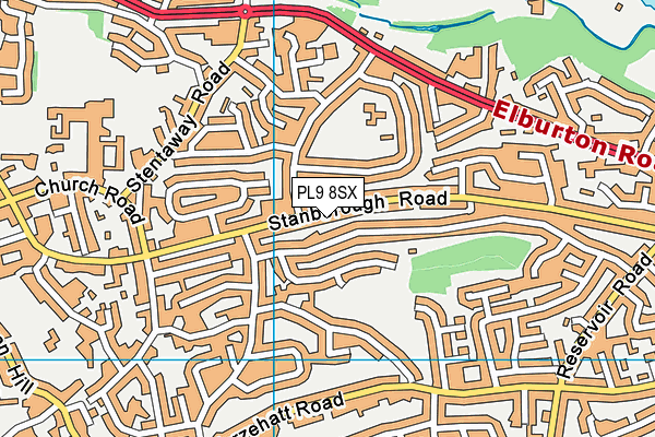 PL9 8SX map - OS VectorMap District (Ordnance Survey)