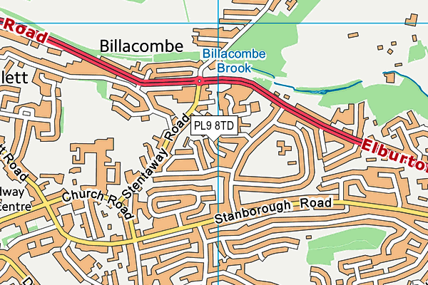 PL9 8TD map - OS VectorMap District (Ordnance Survey)