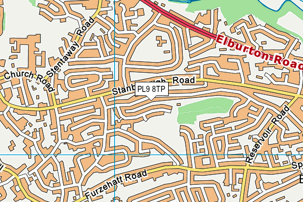 PL9 8TP map - OS VectorMap District (Ordnance Survey)