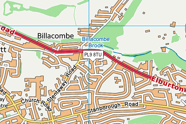 PL9 8TU map - OS VectorMap District (Ordnance Survey)