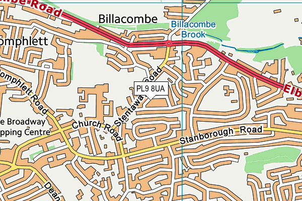 PL9 8UA map - OS VectorMap District (Ordnance Survey)