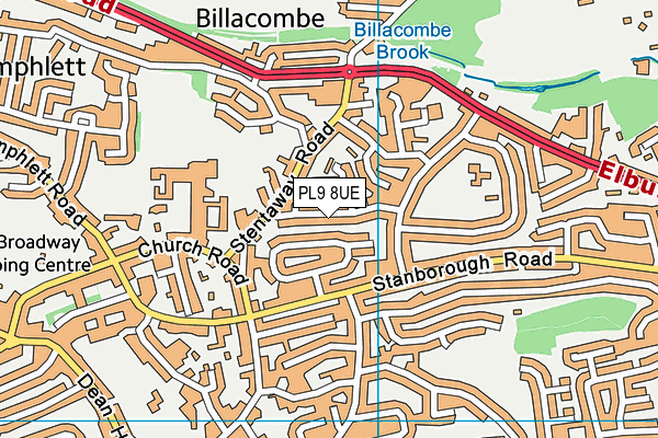 PL9 8UE map - OS VectorMap District (Ordnance Survey)