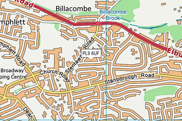 PL9 8UF map - OS VectorMap District (Ordnance Survey)