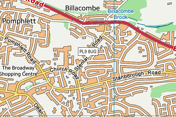 PL9 8UG map - OS VectorMap District (Ordnance Survey)