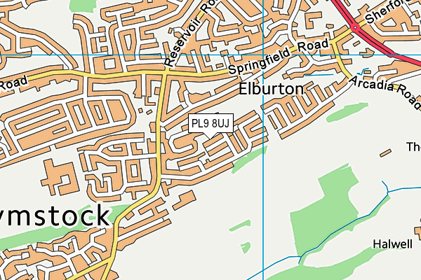 PL9 8UJ map - OS VectorMap District (Ordnance Survey)