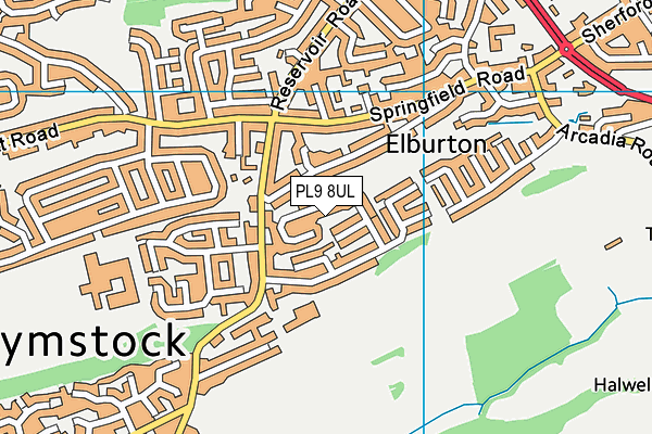 PL9 8UL map - OS VectorMap District (Ordnance Survey)