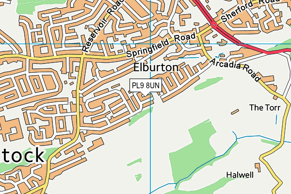 PL9 8UN map - OS VectorMap District (Ordnance Survey)