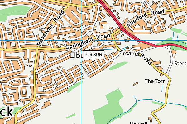 PL9 8UR map - OS VectorMap District (Ordnance Survey)