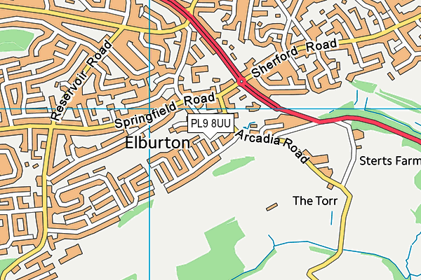 PL9 8UU map - OS VectorMap District (Ordnance Survey)