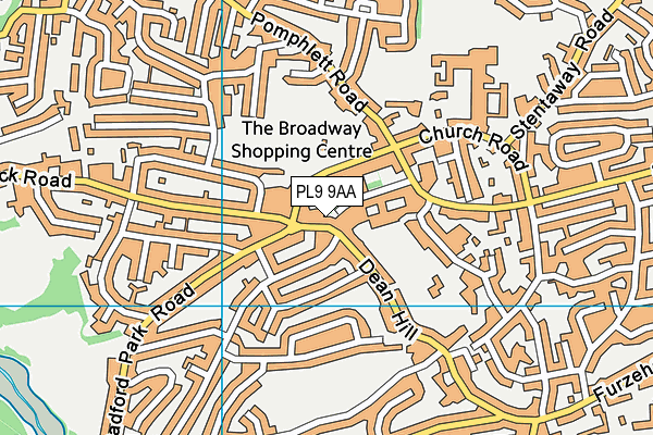 PL9 9AA map - OS VectorMap District (Ordnance Survey)