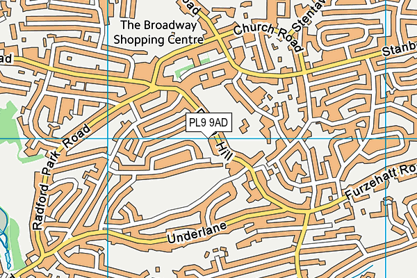 PL9 9AD map - OS VectorMap District (Ordnance Survey)