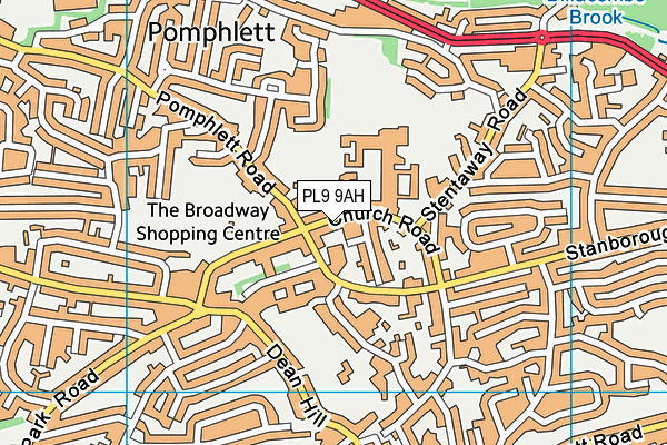 PL9 9AH map - OS VectorMap District (Ordnance Survey)