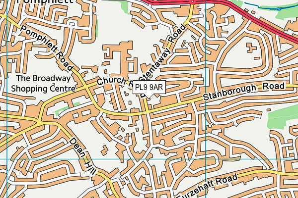 PL9 9AR map - OS VectorMap District (Ordnance Survey)