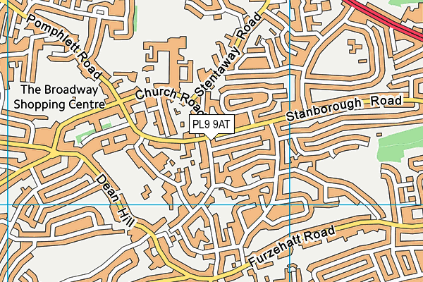 PL9 9AT map - OS VectorMap District (Ordnance Survey)