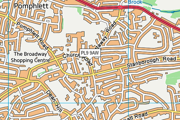 PL9 9AW map - OS VectorMap District (Ordnance Survey)