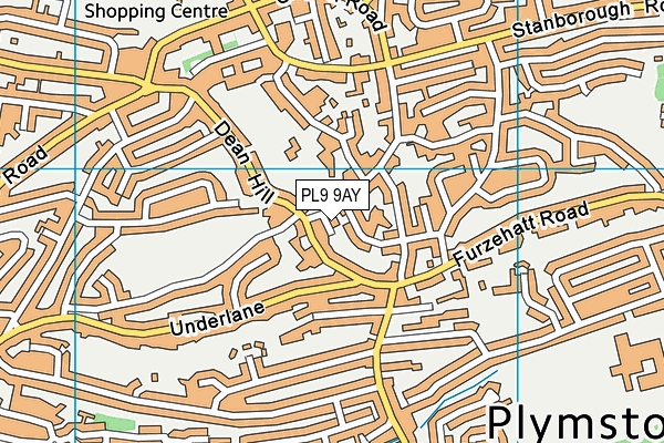 PL9 9AY map - OS VectorMap District (Ordnance Survey)