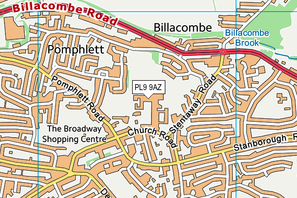 Plymstock School Sports Centre map (PL9 9AZ) - OS VectorMap District (Ordnance Survey)