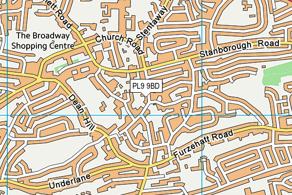 PL9 9BD map - OS VectorMap District (Ordnance Survey)
