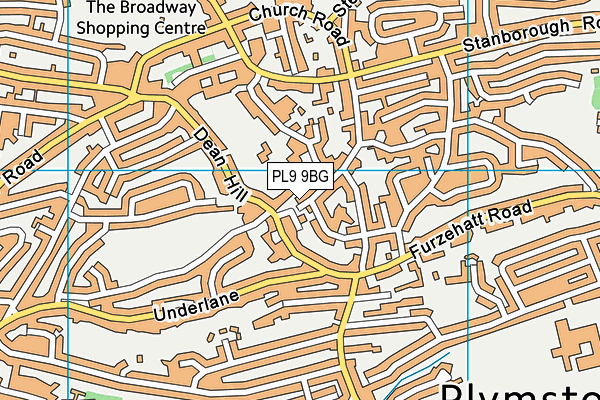PL9 9BG map - OS VectorMap District (Ordnance Survey)