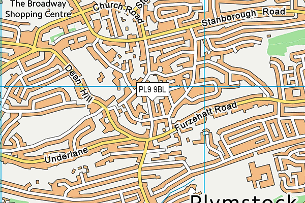 PL9 9BL map - OS VectorMap District (Ordnance Survey)