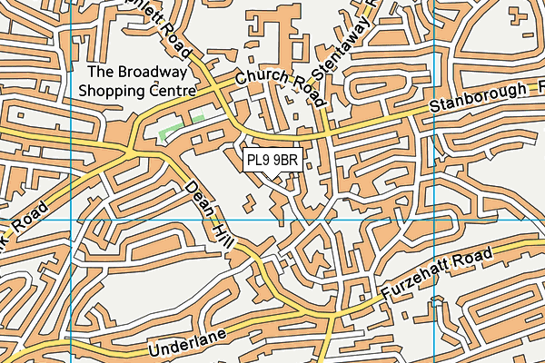 PL9 9BR map - OS VectorMap District (Ordnance Survey)