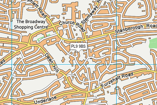 PL9 9BS map - OS VectorMap District (Ordnance Survey)