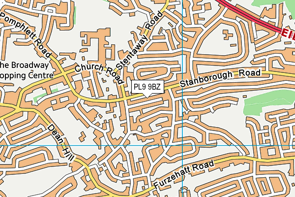 PL9 9BZ map - OS VectorMap District (Ordnance Survey)