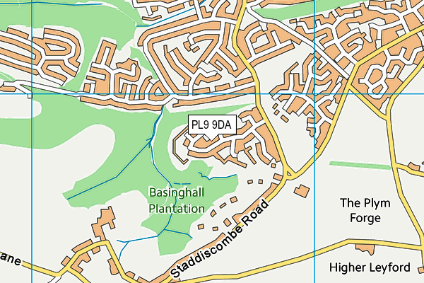 PL9 9DA map - OS VectorMap District (Ordnance Survey)