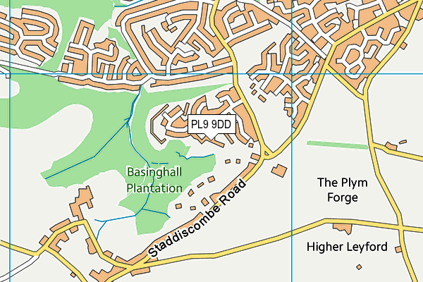 PL9 9DD map - OS VectorMap District (Ordnance Survey)