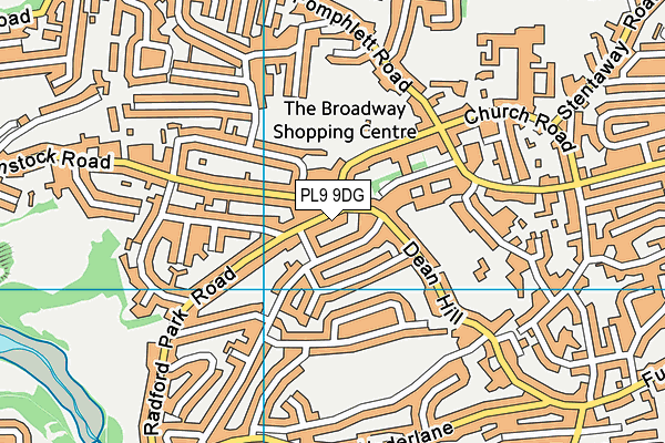PL9 9DG map - OS VectorMap District (Ordnance Survey)