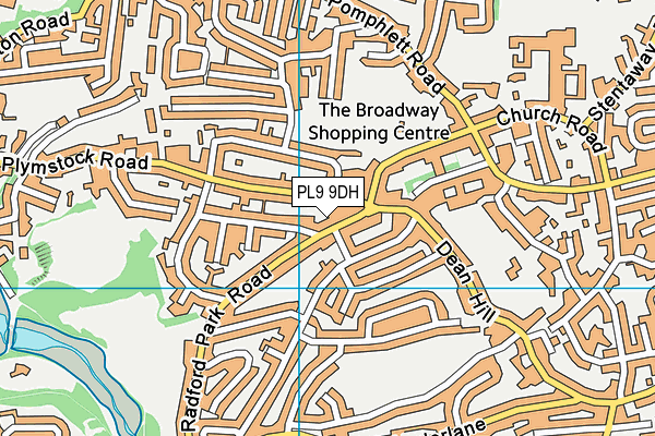 PL9 9DH map - OS VectorMap District (Ordnance Survey)