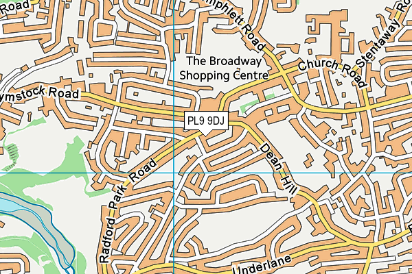 PL9 9DJ map - OS VectorMap District (Ordnance Survey)