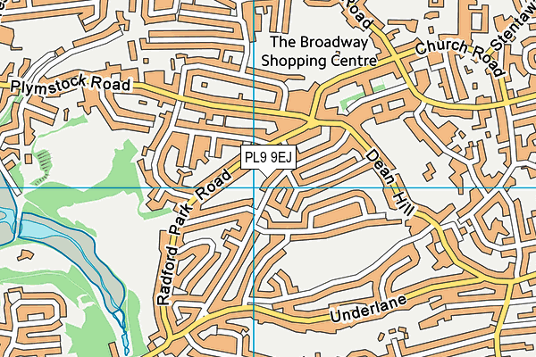 PL9 9EJ map - OS VectorMap District (Ordnance Survey)