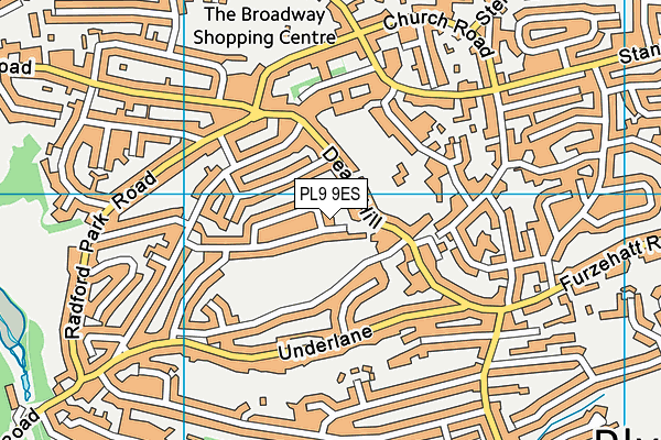 PL9 9ES map - OS VectorMap District (Ordnance Survey)