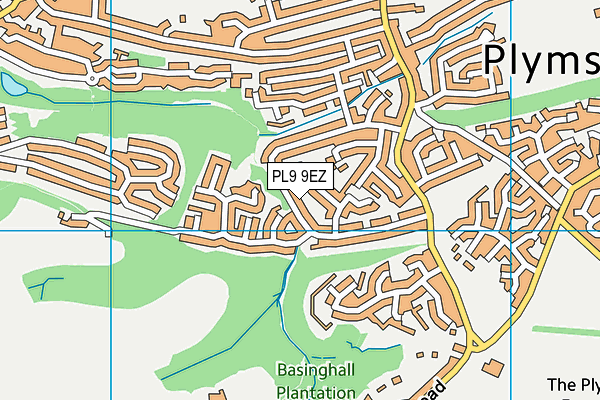 PL9 9EZ map - OS VectorMap District (Ordnance Survey)